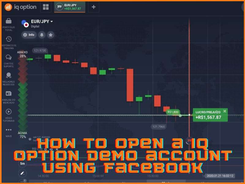 Creazione di un conto demo IQ Option tramite accesso con Facebook